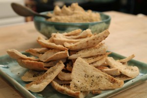 Ann Hollowell Makes Pita Chips on The Cooking Lady