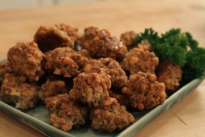 Ann Hollowell Makes Sausage Balls On The Cooking Lady