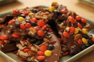 Ann Hollowell's Chocolate Bark made on The Cooking Lady