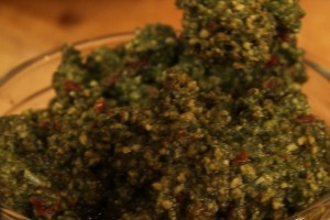 ann hollowell's pesto made on The Cooking Lady