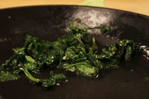 Ann Hollowell's Sauteed Spinach made on The Cooking Lady