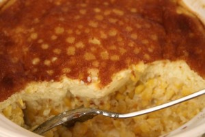 Ann Hollowell Makes Corn Pudding on The Cooking Lady