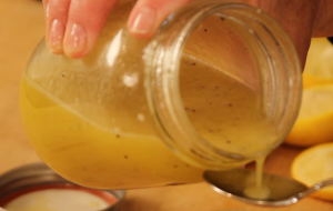 Ann Hollowell's Lemonette Dressing made on The Cooking Lady