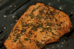 Ann Hollowell's Rosemary Crusted Salmon from The Cooking Lady