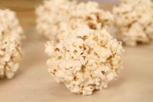 Ann Hollowell's Popcorn Balls made on The Cooking Lady