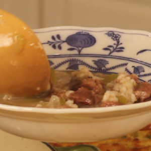 Ann Hollowell's Beef Broth and Barley Soup from The Cooking Lady