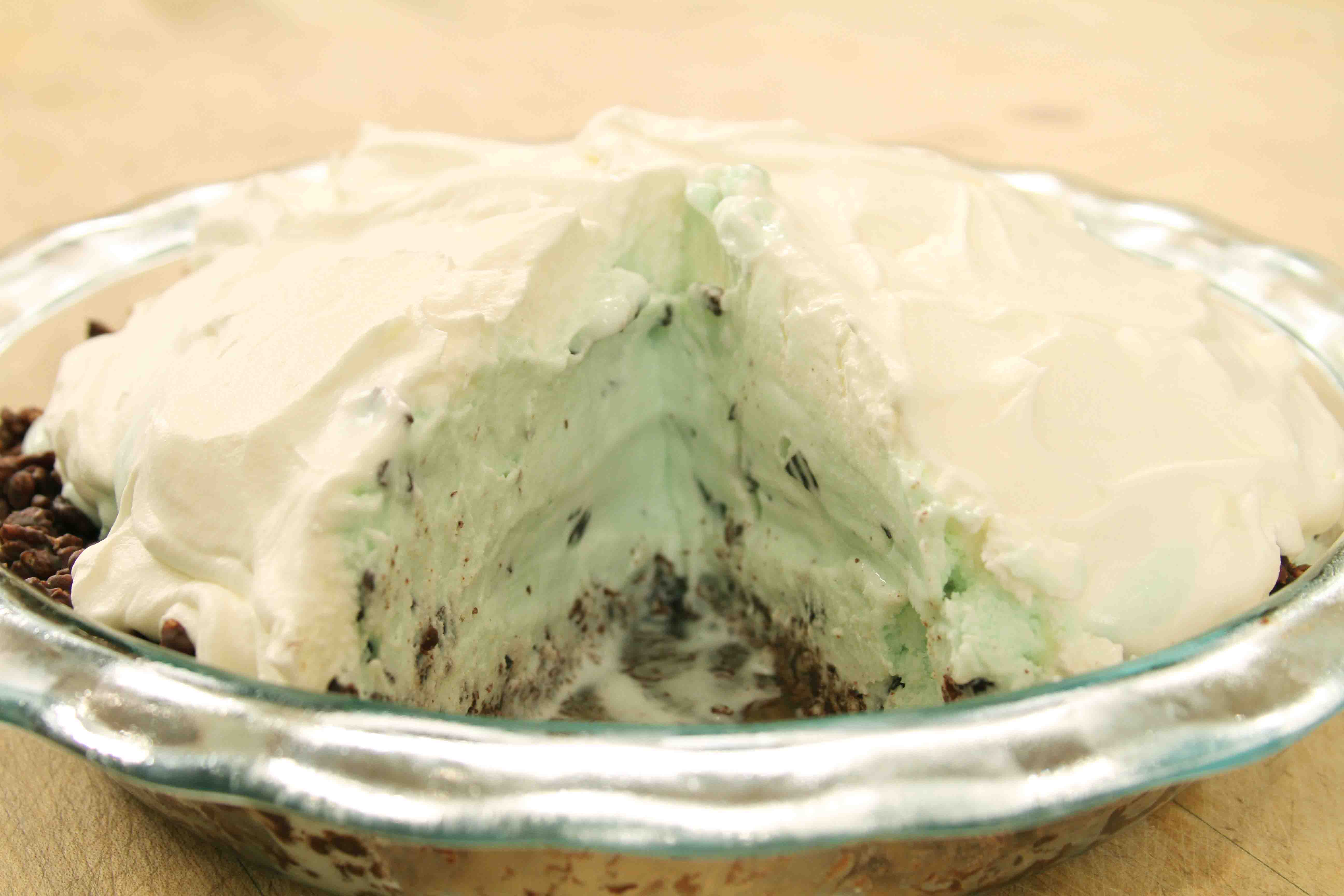 Mint Chocolate Chip Ice Cream Pie